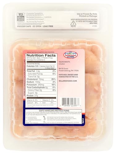 Bell & Evans Boneless Skinless Chicken Breast Kabob Cubes - Grill Ready Snippets for Healthy Cooking